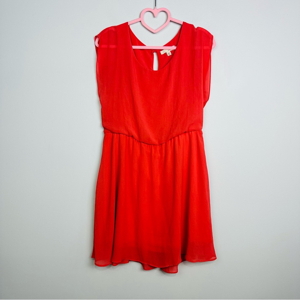 Lush Vibrant Orange Mini Dress Size XS